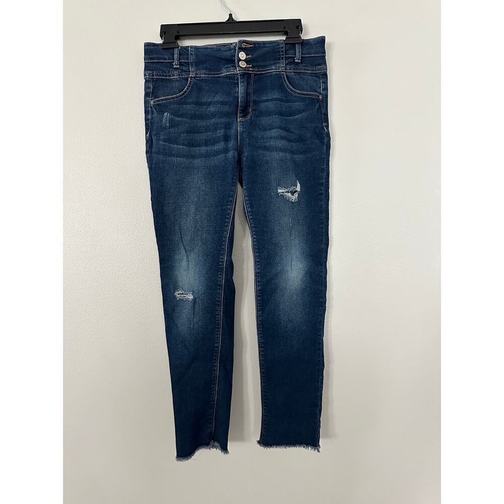 Jordache Raw Hem 3 Button Jeans sz Girls 18